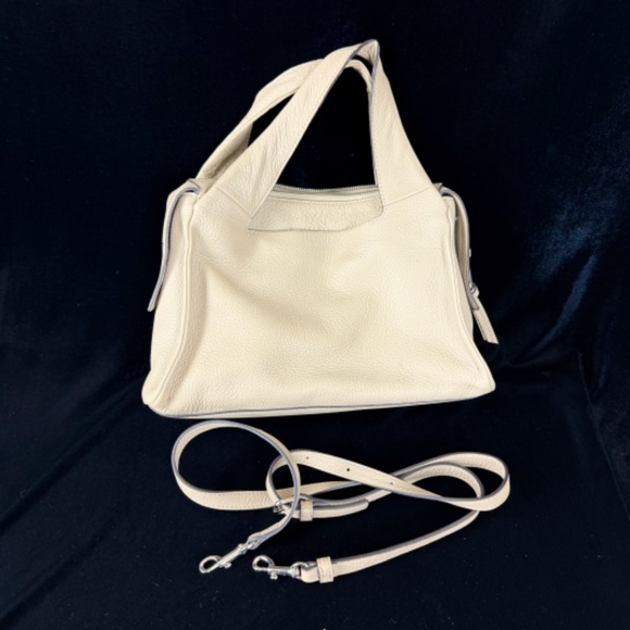 Vince Camuto Leather Handbag Top Handle Purse Winter White Xtra Crossbody Strap - Picture 8 of 10